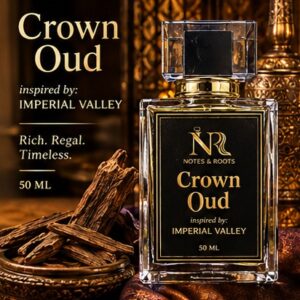 Crown Oud Eau de Parfum bottle and packaging inspired by Imperial Valley